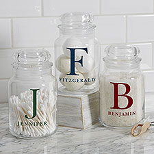 Moody Chic Personalized Glass Storage Jar - 31169