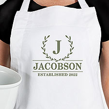 Laurel Wreath Personalized Aprons  Potholders - 31272