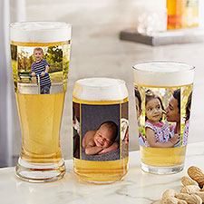 Photo Collage Personalized Beer Glasses - 31391