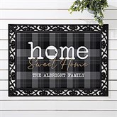 Home Sweet Home Personalized Plaid State Doormats - 31457