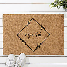 Modern Diamond Personalized Synthetic Coir Doormats - 31461