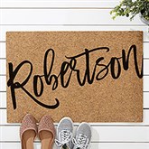 Bold Family Name Personalized Synthetic Coir Doormats - 31465