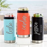 Scripty Style Stainless Insulated Skinny Can Holder - 31890