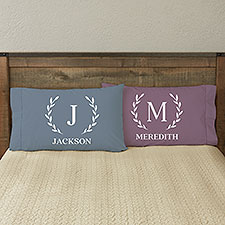 Laurel Initial Personalized Pillowcase - 32108