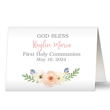 Floral First Communion Personalized First Communion Cards - 32164