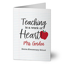 Inspiring Teacher Personalized Teacher Greeting Cards - 32354