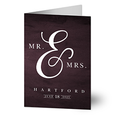 Moody Chic Personalized Wedding Greeting Cards - 32494