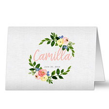 Floral Baby Personalized Congratulations Baby Cards - 32769