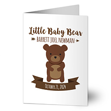 Woodland Adventure Personalized Congratulations Baby Cards - 32770