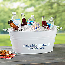 Patriotic Personalized Beverage Tub - 32903