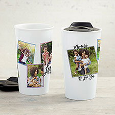 Love Photo Collage For Her Personalized Ceramic Travel Mug  - 33173