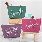 Trendy Script Personalized Makeup Bag  - 33373