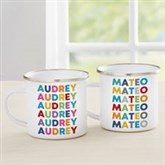 Vibrant Name Personalized Kids Enamel Mugs - 33540