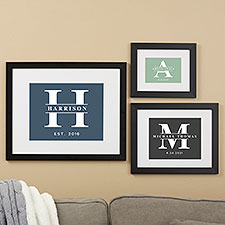 Lavish Last Name Personalized Framed Prints  - 33576