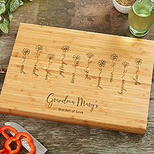 Garden Of Love Personalized Bamboo Cutting Boards - 34873