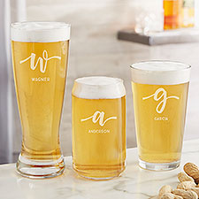 Script Initial Personalized Beer Glasses  - 35352