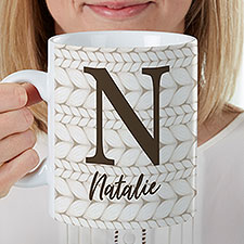 Sweater Monogram Personalized 30 oz. Oversized Coffee Mug  - 35442