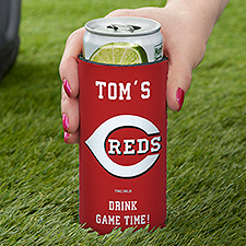 Cincinnati Reds Personalized Slim Can Holder MLB Baseball - 35779