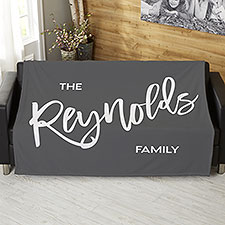 Personalized Blanket - Bold Family Name - 35934