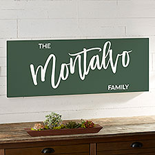 Bold Family Name Personalized Horizontal Canvas Prints - 35938