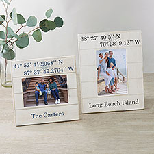 Latitude  Longitude Personalized Shiplap Frames - 36090