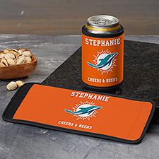 NFL Miami Dolphins Personalized Can  Bottle Wrap  - 36397