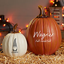 Personalized Resin Pumpkins - Fall Gnomes - 36700