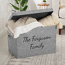 Write Your Own Personalized Felt Storage Box  - 36785