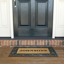 Personalized Acanthus Rubber Frame Coir Doormat  - 37019D