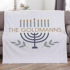 Spirit of Hanukkah Personalized Blanket - 37079