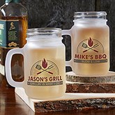 The Grill Personalized Frosted Mason Jar Glass - 37274