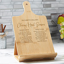 Personalized Bamboo Cookbook  Tablet Stand - Favorite Family Recipe - 37284