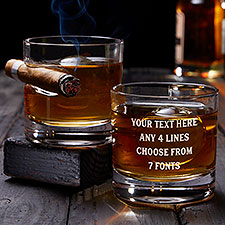 Write Your Own Personalized Cigar Glasses - Set of 2  - 37319