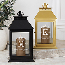 Personalized Decorative Candle Lantern - Family Initial - 37394