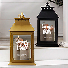 Personalized Decorative Candle Lantern - Home Sweet Home - 37399