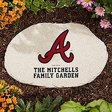 MLB Atlanta Braves Personalized Round Garden Stone - 37507