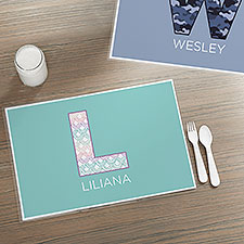 Personalized Laminated Placemat - Pop Pattern - 37606