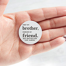 Personalized Pocket Token For Him - First My Brother - 37646
