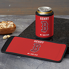 Boston Red Sox Personalized Baseball Can  Bottle Wrap - MLB - 37684