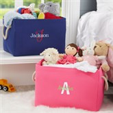 Playful Name Embroidered Kid's Room Storage Tote  - 37736