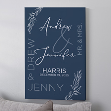 Elegant Couple Personalized Canvas Print  - 37831