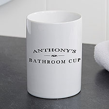 Personalized Ceramic Bathroom Cup - Family Market - 38064