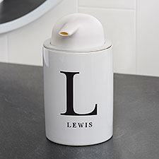 Personalized Ceramic Soap Dispenser - Chic Monogram - 38135