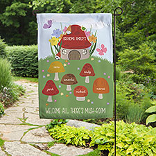 Personalized Garden Flag - Mushroom Family - 38160