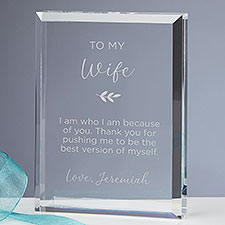 To My Wife Engraved Keepsake  - 38899