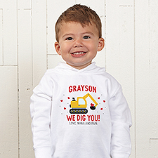 I Dig You Personalized Valentines Day Kids Sweatshirts  - 38924