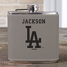 MLB Los Angeles Dodgers Leatherette Personalized Flask  - 39036