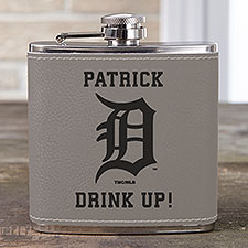 MLB Detroit Tigers Leatherette Personalized Flask  - 39044