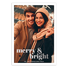 Merry  Bright Vertical Foil Photocard  - 39314D