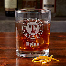 MLB Texas Rangers Engraved Old Fashioned Whiskey Glasses  - 39322